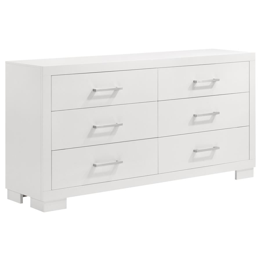 Jessica 6-drawer Dresser Snow White