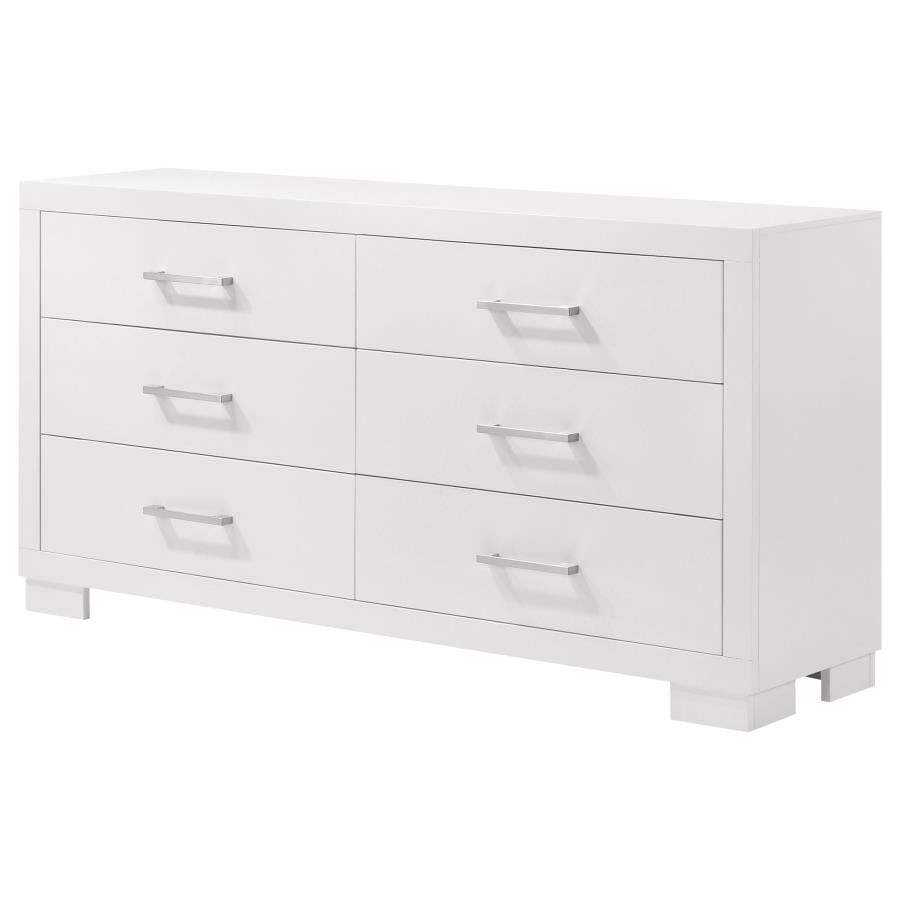 Jessica 6-drawer Dresser Snow White