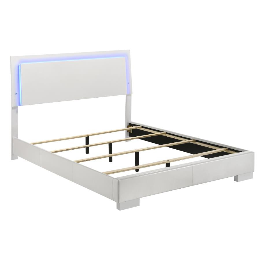 Felicity 5-piece Queen Bedroom Set White High Gloss