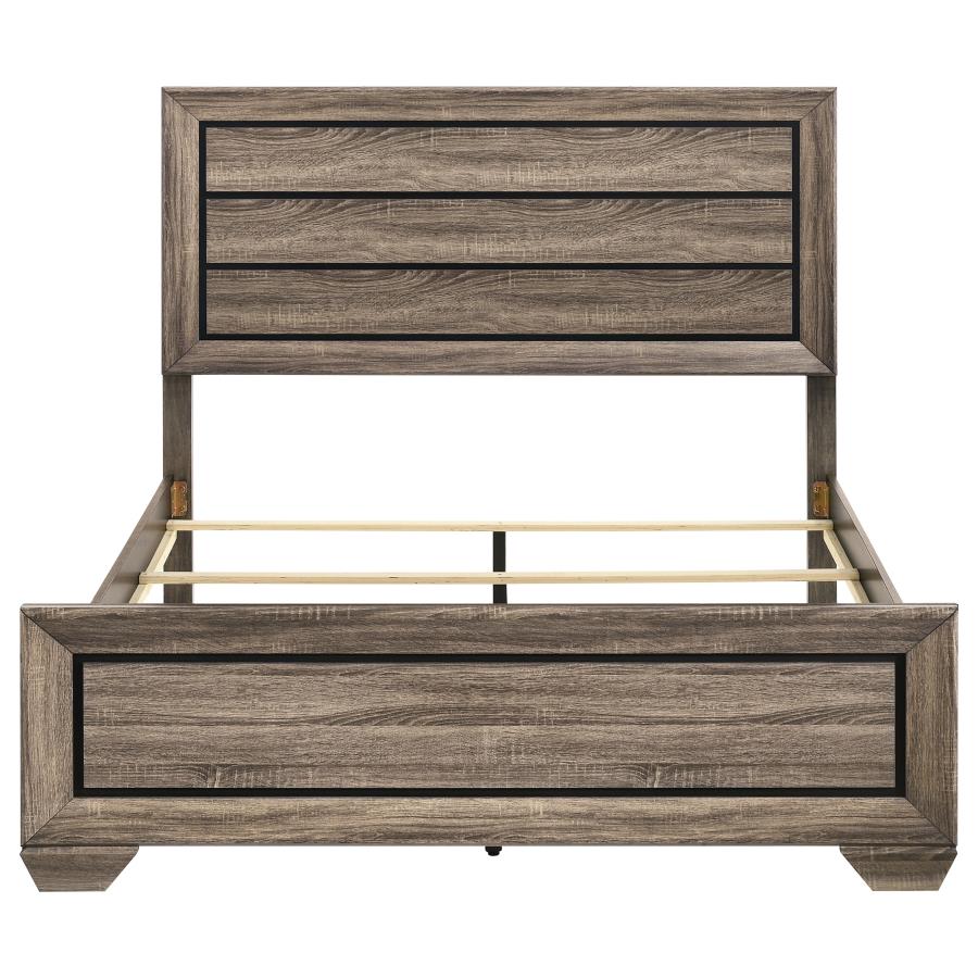 Kauffman Wood Queen Panel Bed Washed Taupe