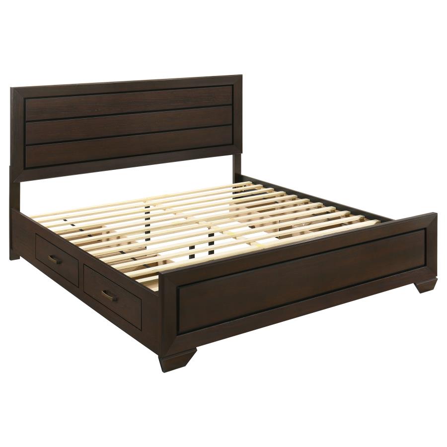 Kauffman 4-piece Eastern King Bedroom Set Dark Cocoa