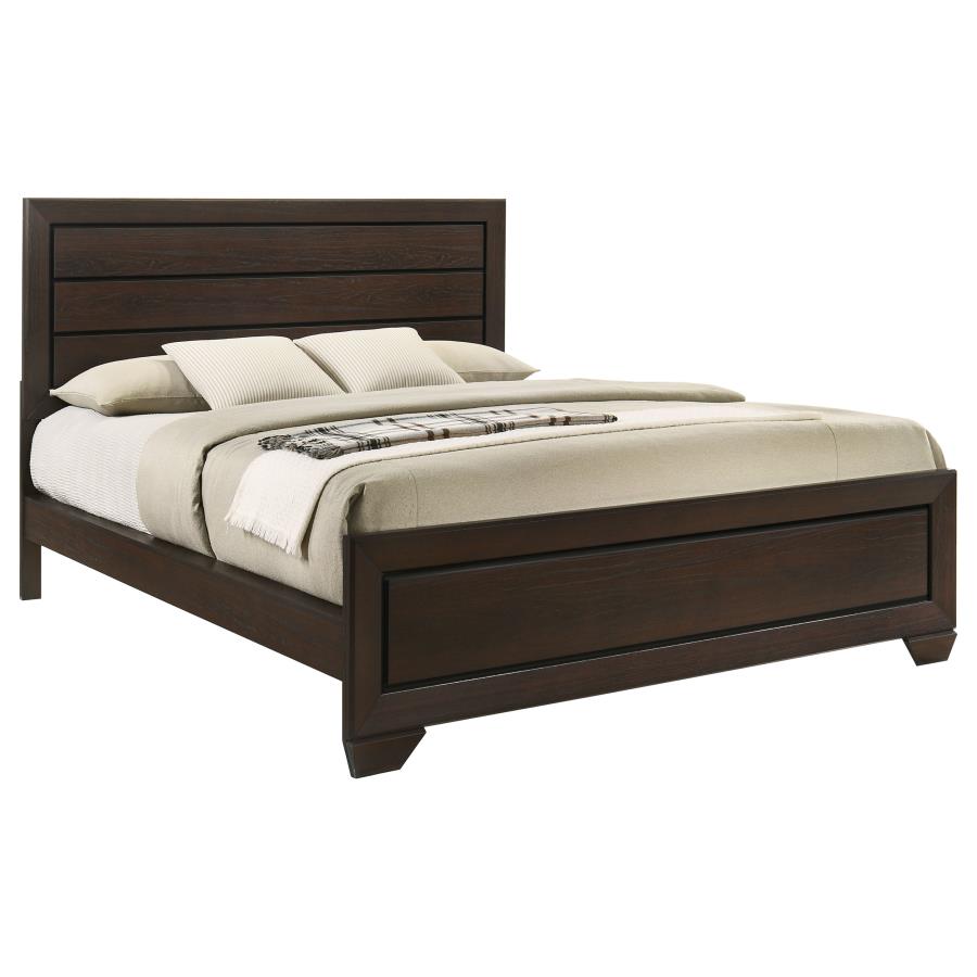 Kauffman Wood California King Panel Bed Dark Cocoa