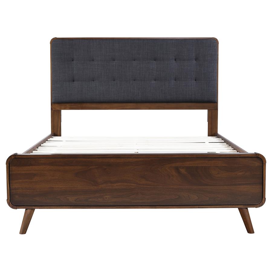 Robyn Wood Queen Platform Bed Dark Walnut