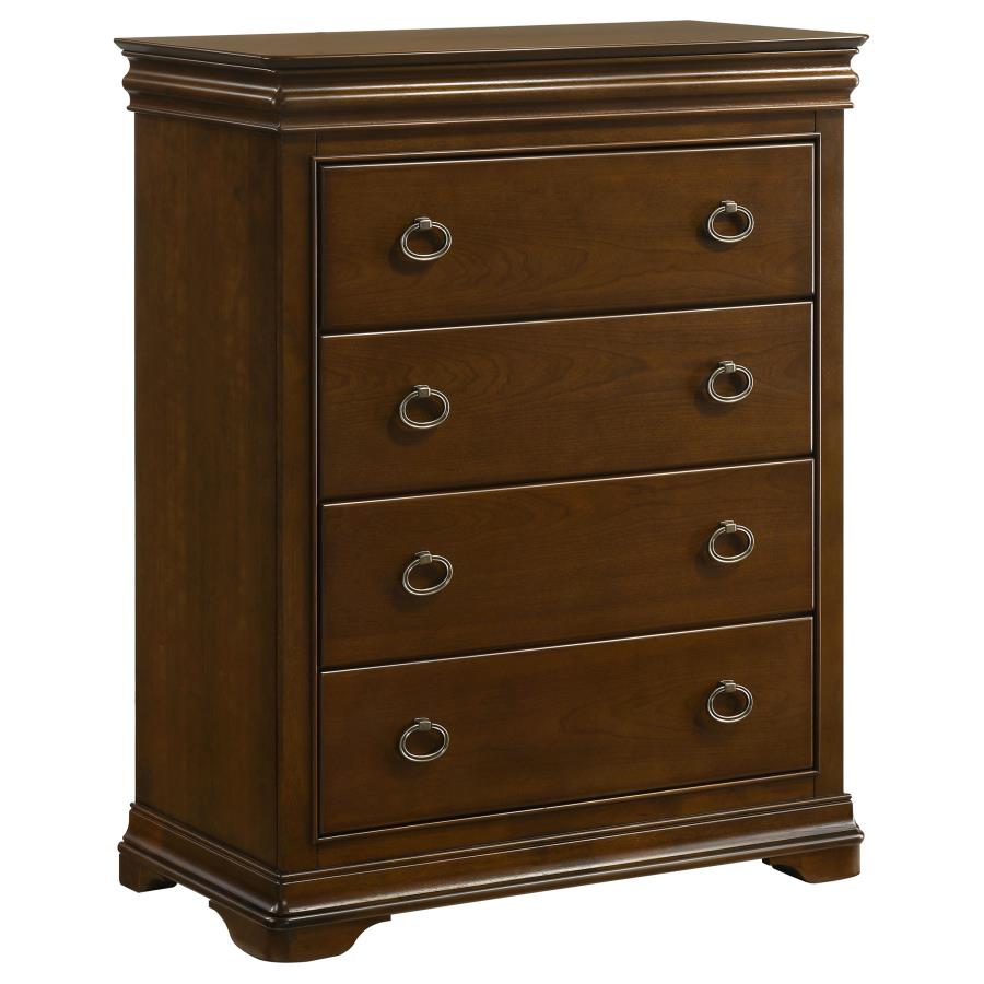 Garland 4-drawer Bedroom Chest of Drawers Brown Cherry
