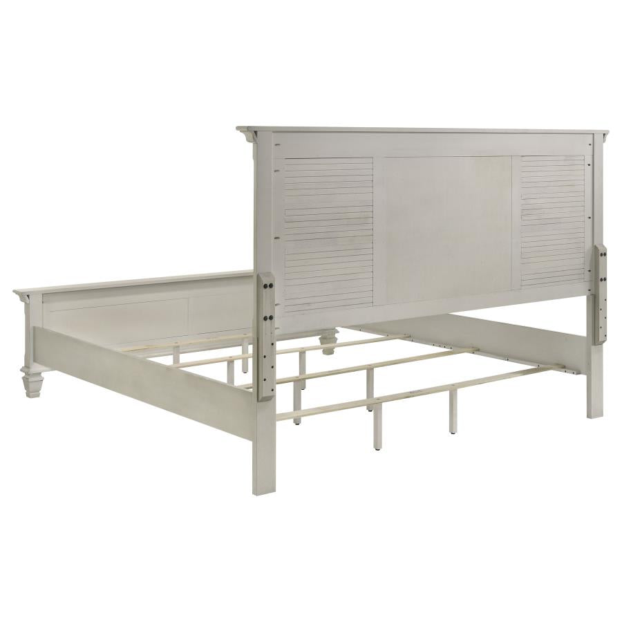 Franco 4-piece Eastern King Bedroom Set Distressed White