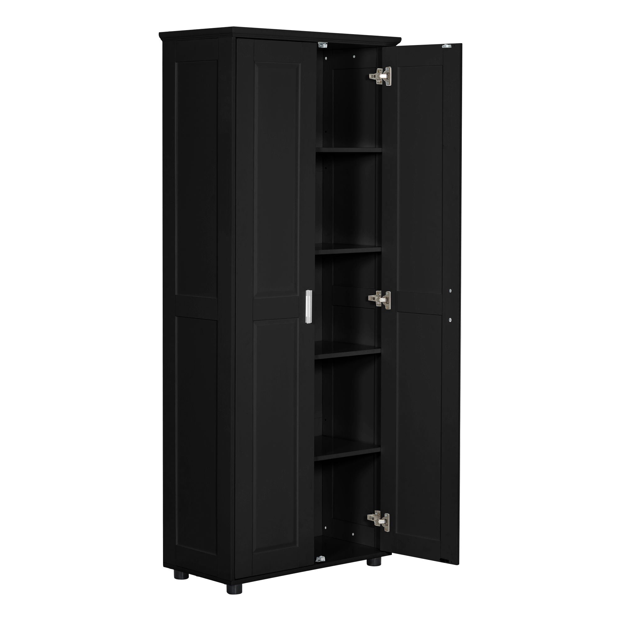 Storage Cabinet With Adjustable Shelves, 2 Doors, Rectangle Design For Bathroom