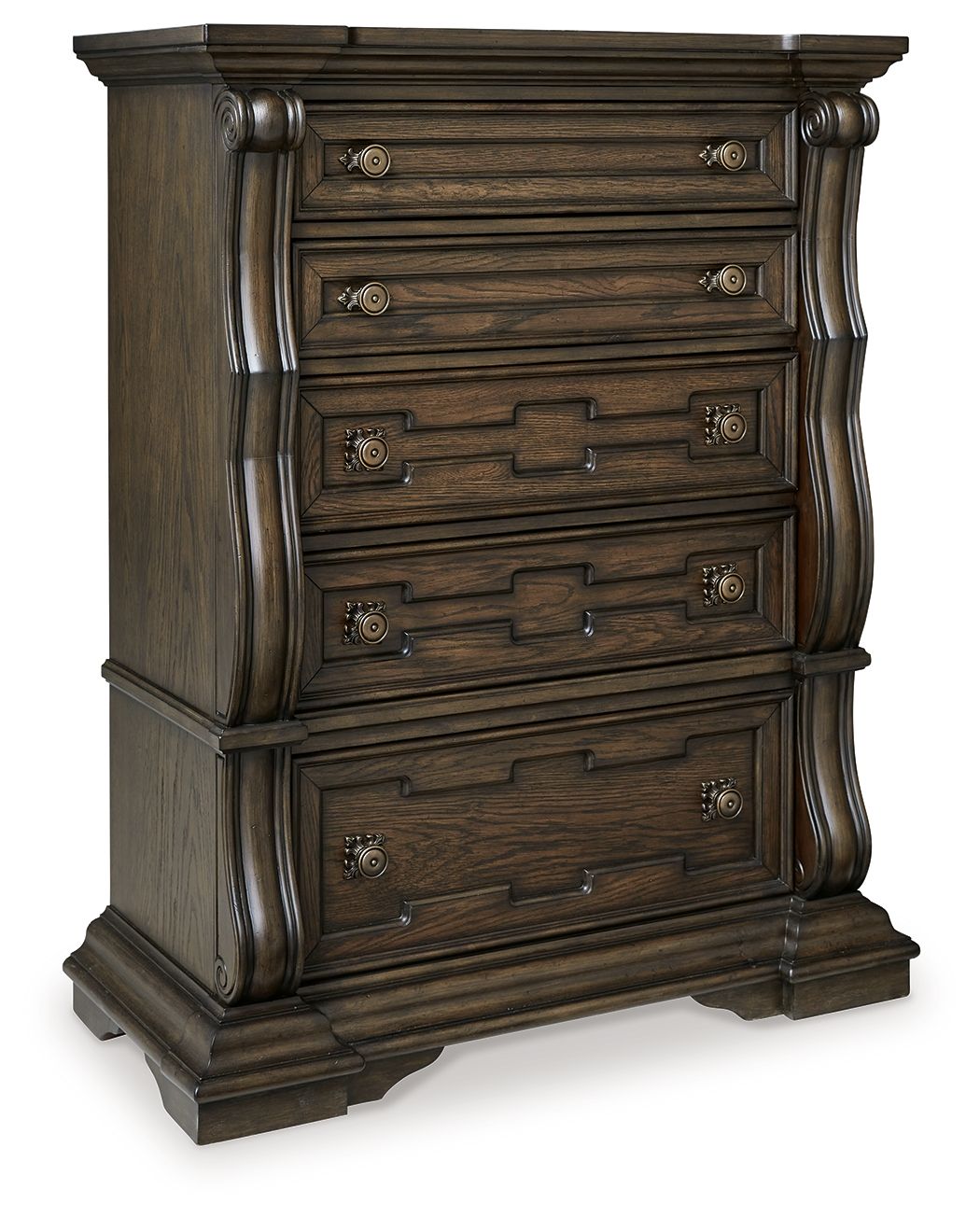 Maylee - Five Drawer Chest - Dark Brown