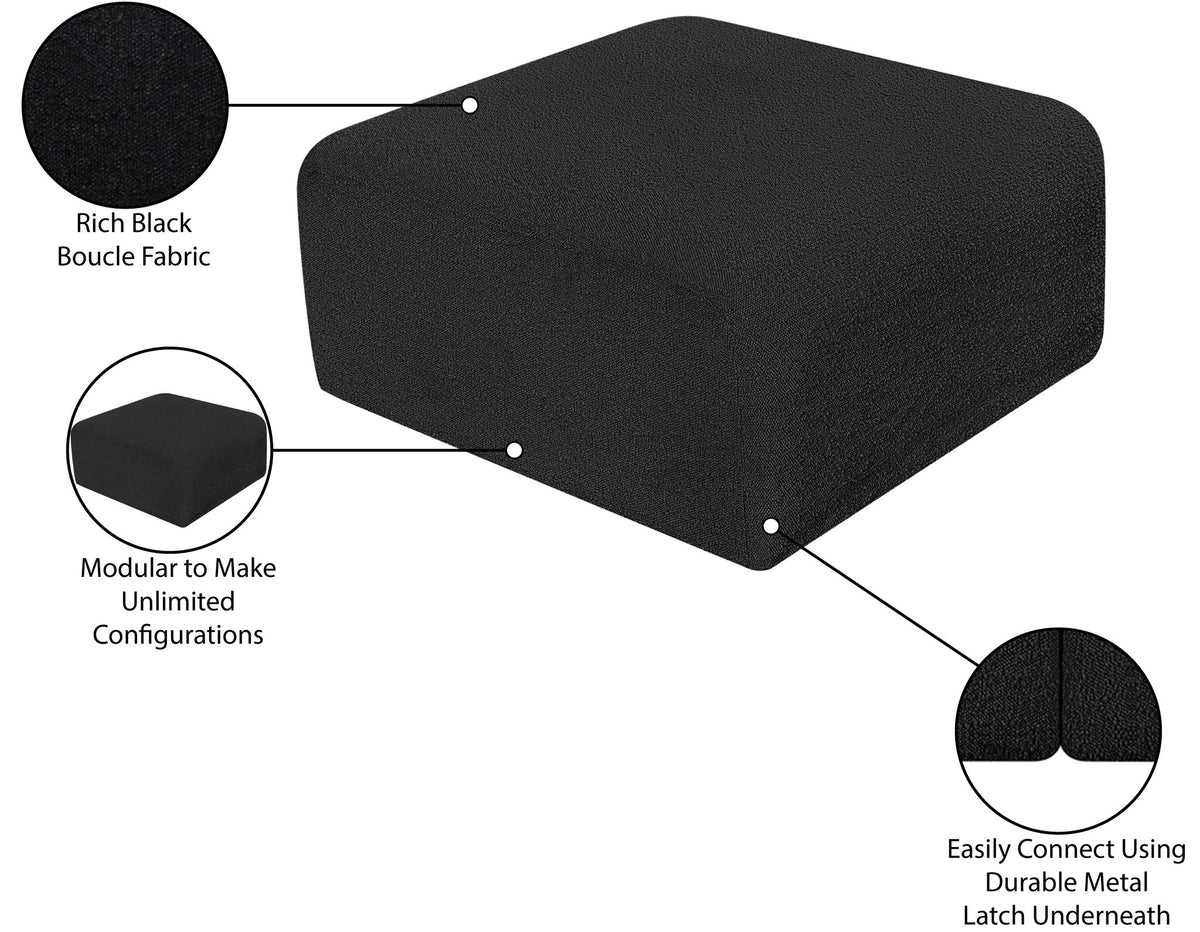 Arc - Boucle Fabric Ottoman
