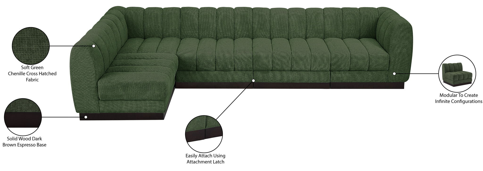 Quinn - 5 Piece Modular Sectional