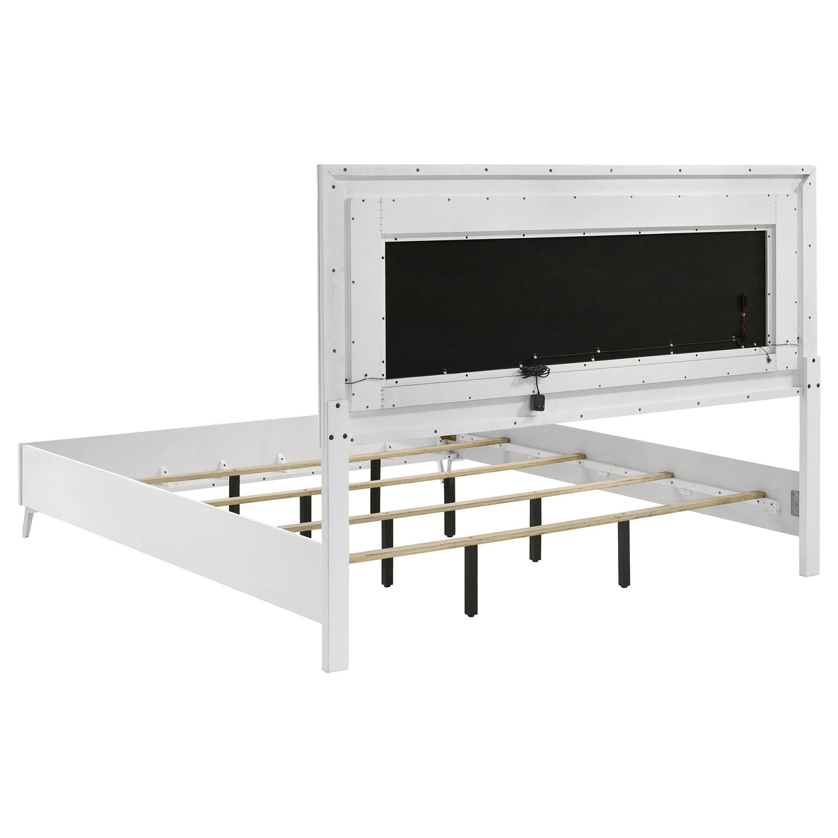 Cassia 5-piece LED Bedroom Set White High Gloss