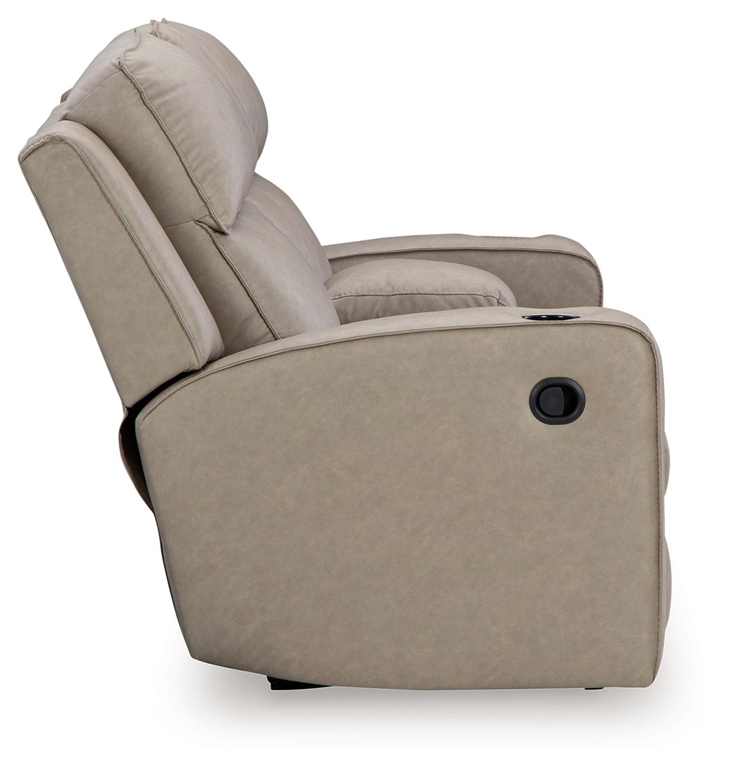 Lavenhorne - Double Reclining Loveseat With Console - Pebble