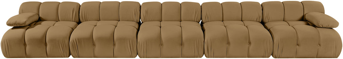 Orin - Velvet 5 Piece Modular Armless Sofa