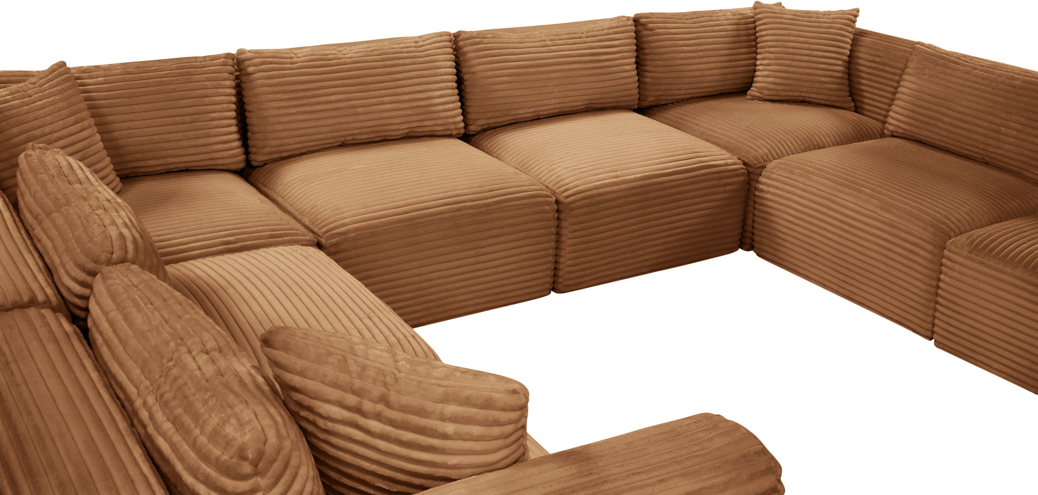 Shaggy - Fabric 8 Piece Modular U-Shaped Sectional