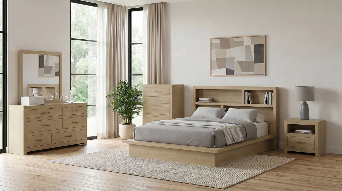 Hendricks 5-piece Bedroom Set Light Oak