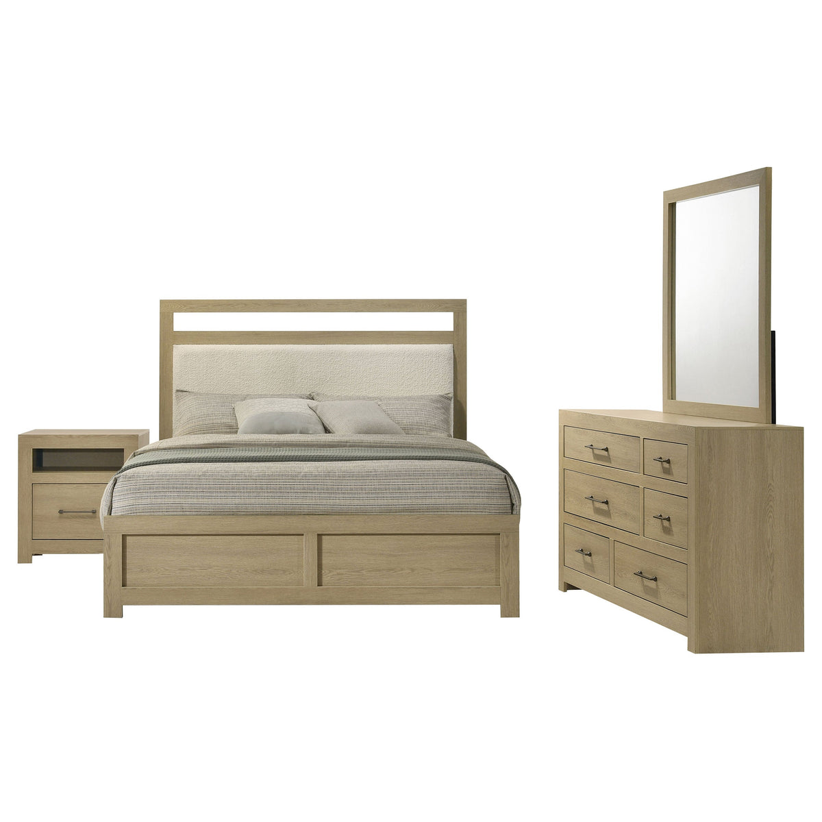 Hendricks 4-piece Bedroom Set Light Oak