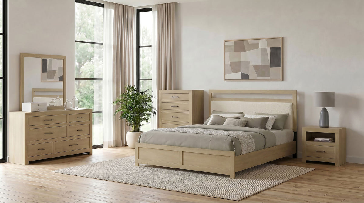 Hendricks 5-piece Bedroom Set Light Oak