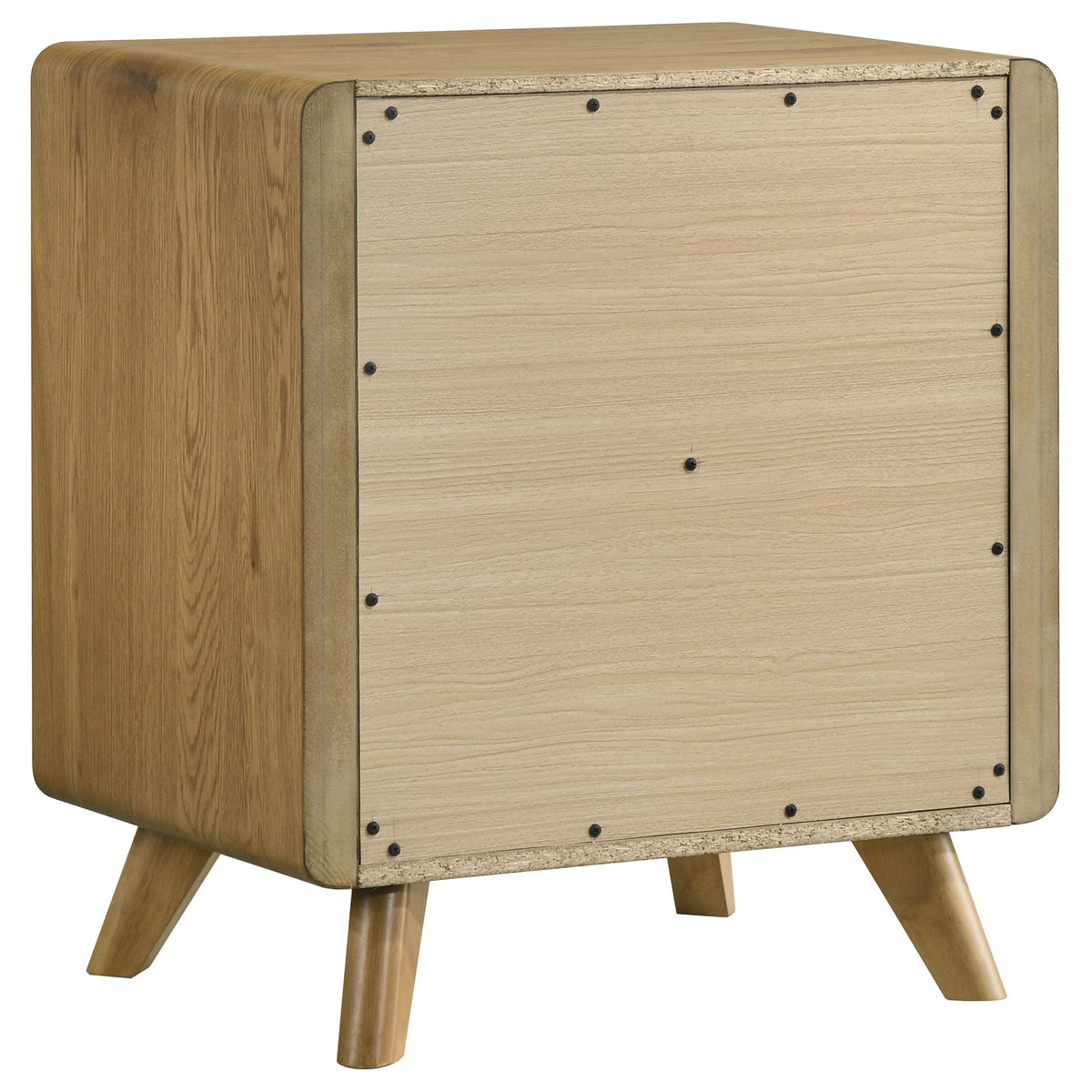 Bennett Cream Upholstered 5-Piece Mid-Century Bedroom Set Light Oak