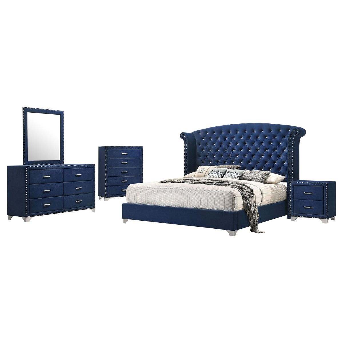 Melody 5-piece Bedroom Set Pacific Blue