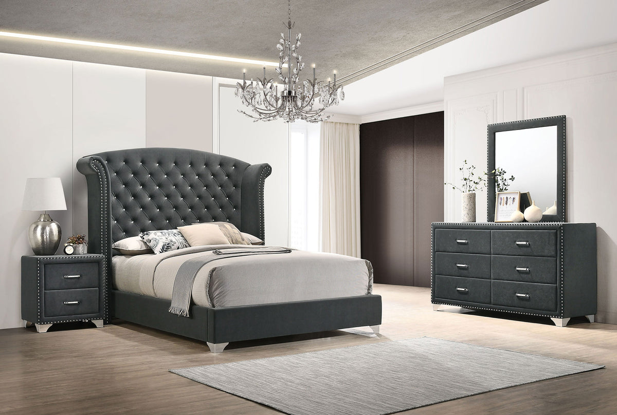 Melody 4-piece Bedroom Set Grey