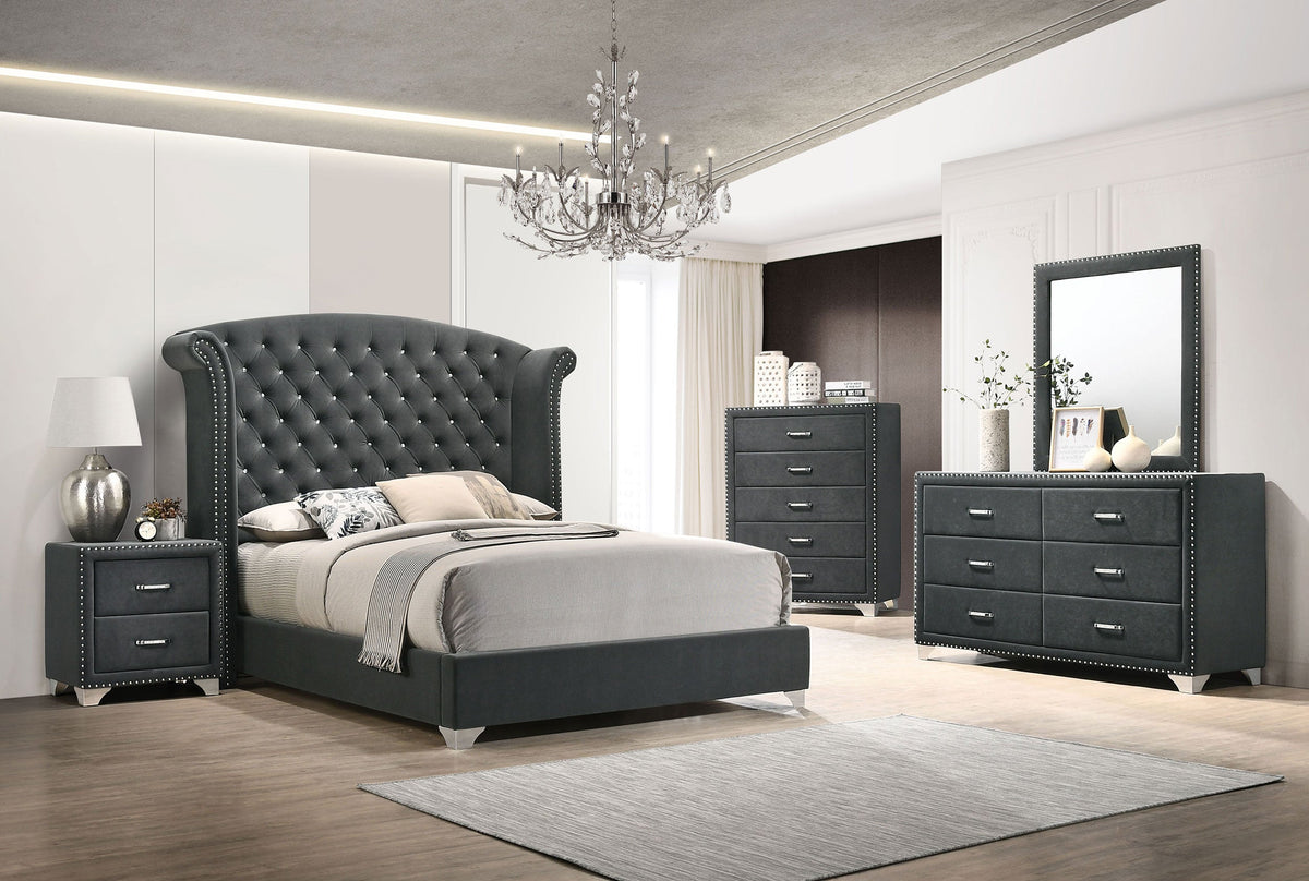 Melody 5-piece Bedroom Set Grey