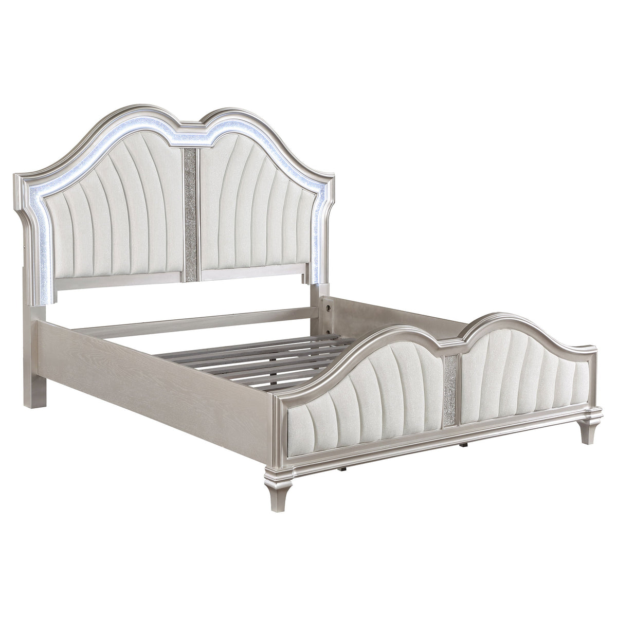 Evangeline 4-piece Bedroom Set Silver Oak