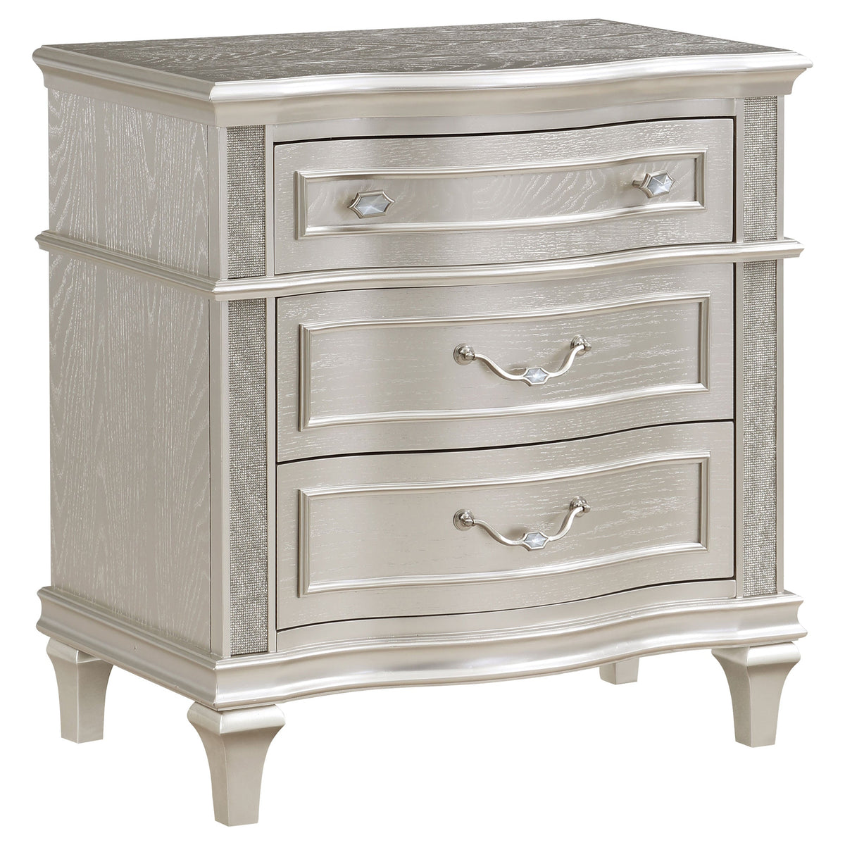 Evangeline 4-piece Bedroom Set Silver Oak