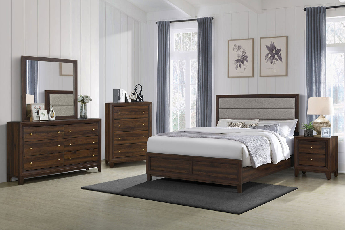 Welsley 5-piece Bedroom Set Walnut