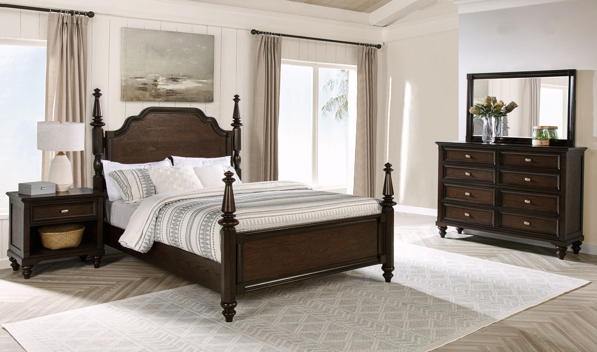 Andover 4-piece Bedroom Set Dark Oak