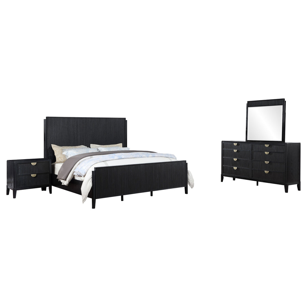 Brookmead 4-piece Bedroom Set Black