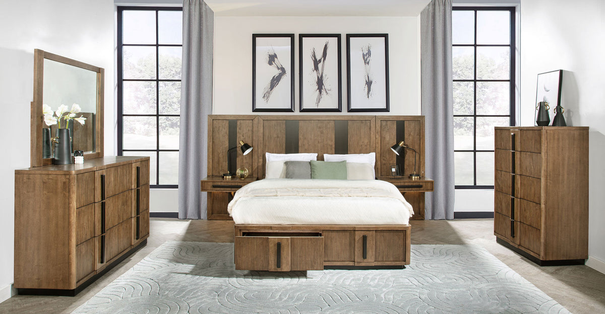 Terrace 6-piece Panel Bedroom Set Ash Brown