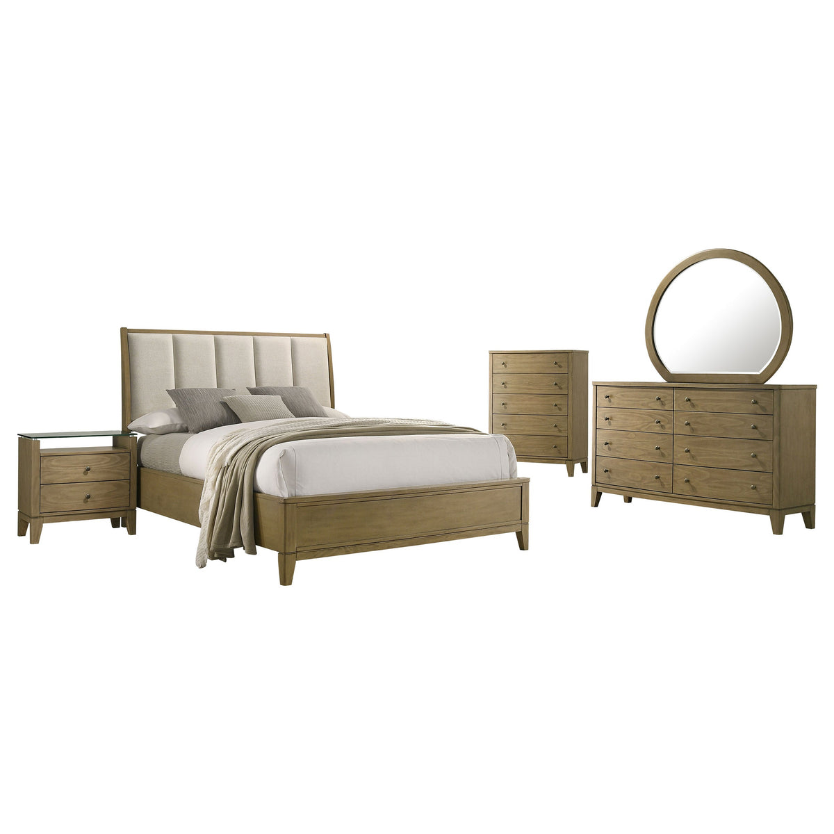 Granada 5-piece Bedroom Set Natural Pine