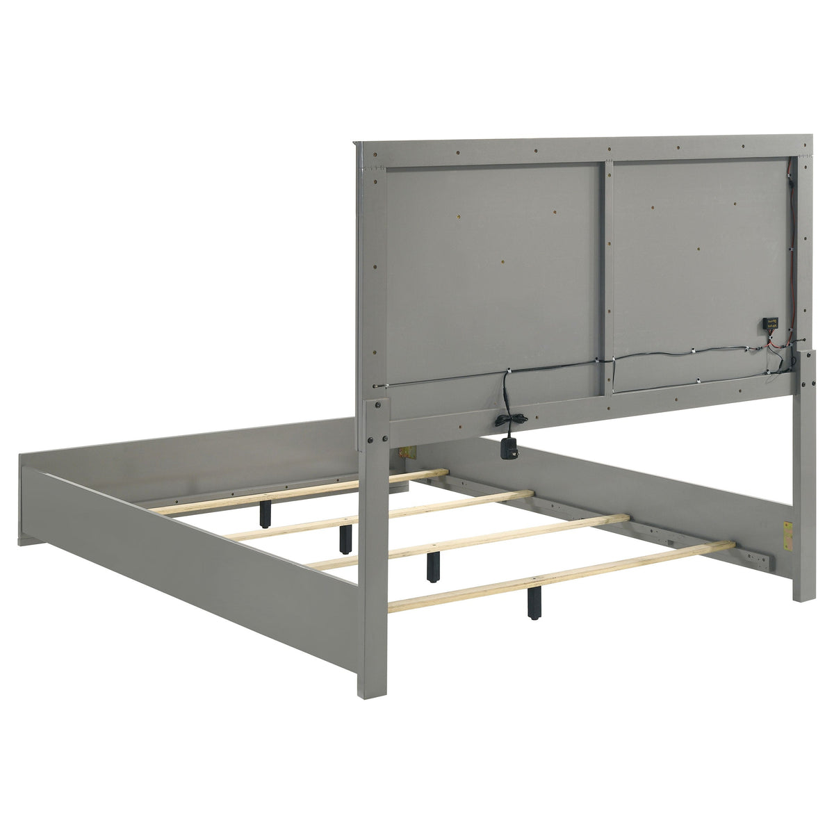 Ives 5-piece Bedroom Set Grey High Gloss
