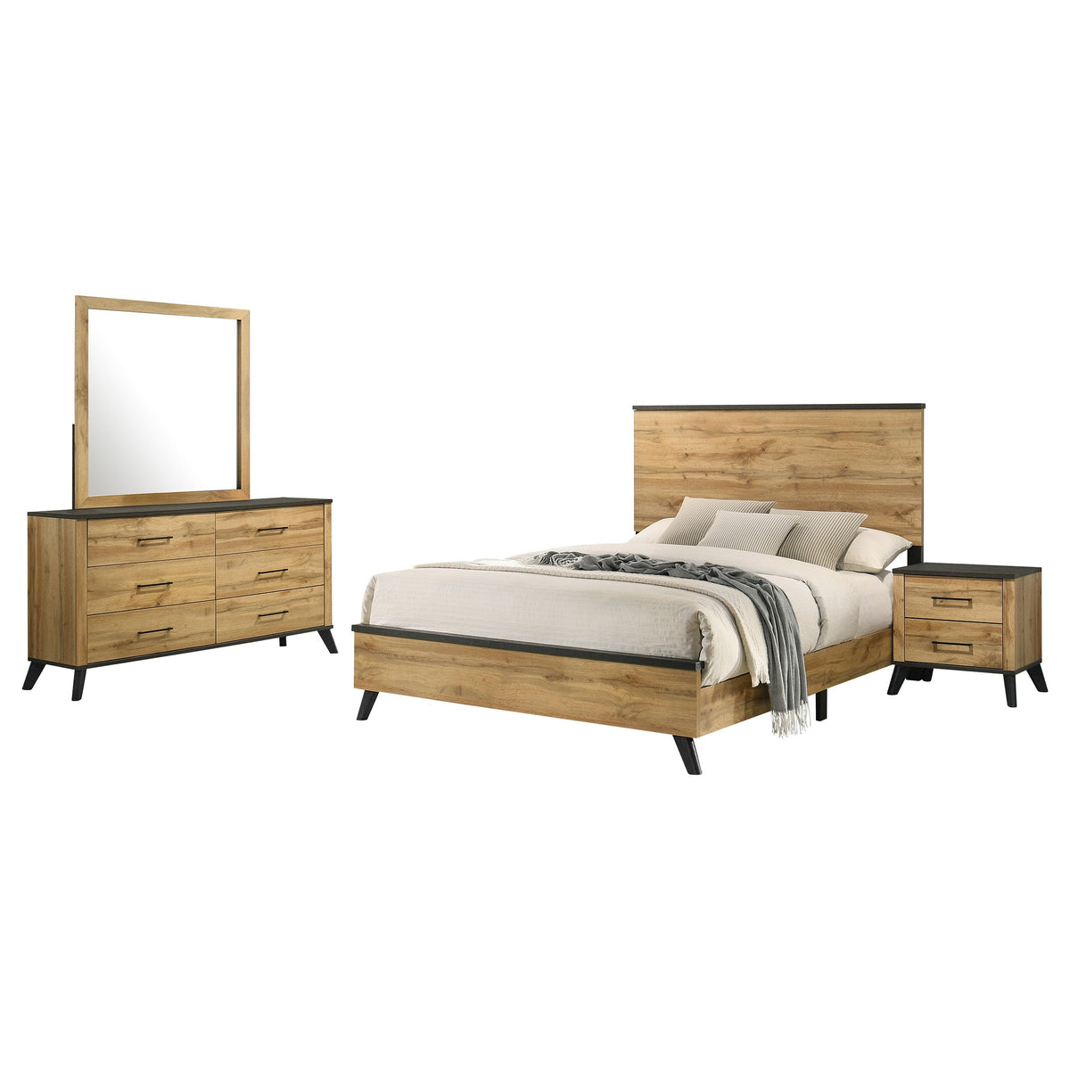 Kaywood 4-piece Bedroom Set Natural Pine