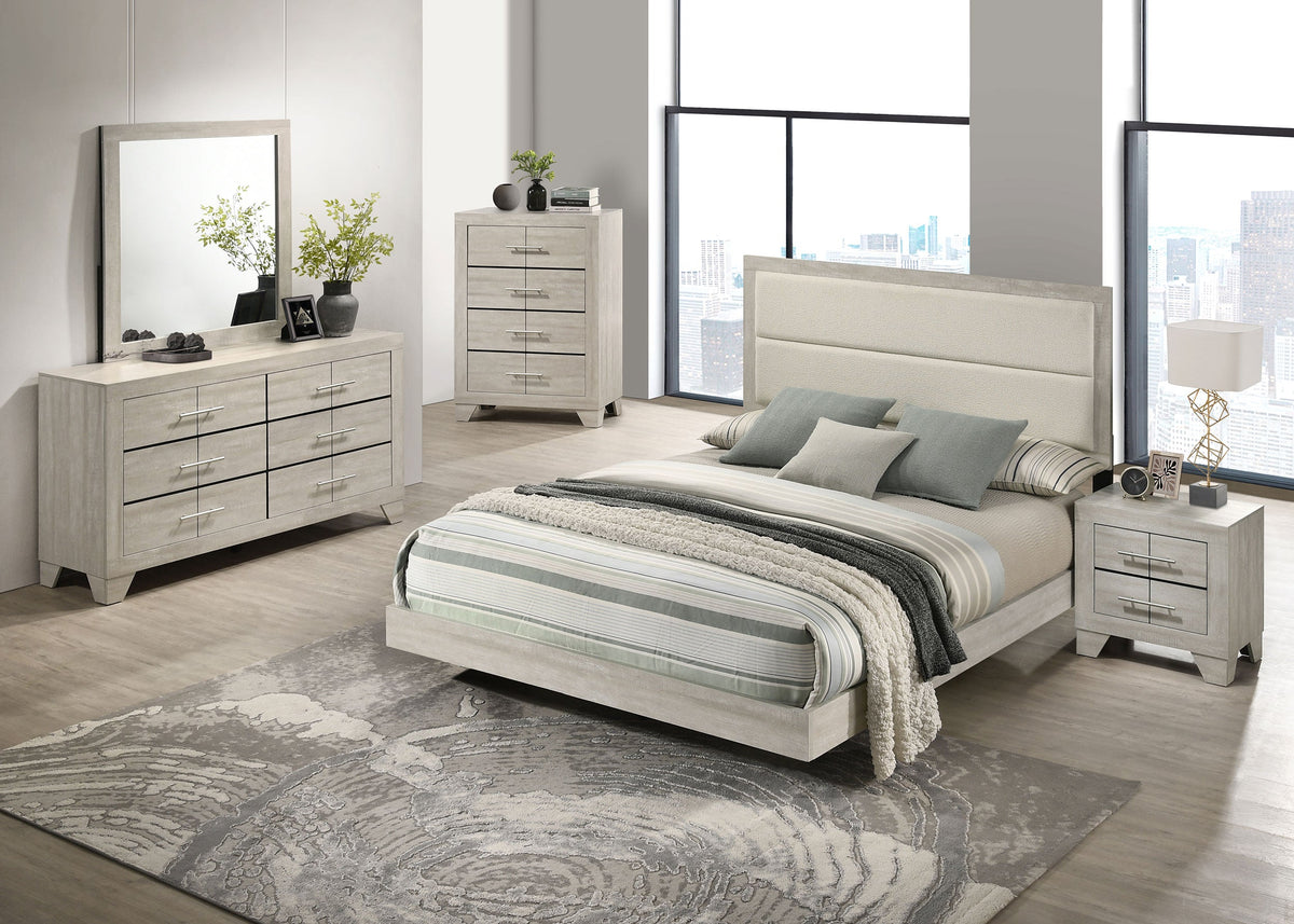 Trenton 5-piece Bedroom Set Rustic Cream