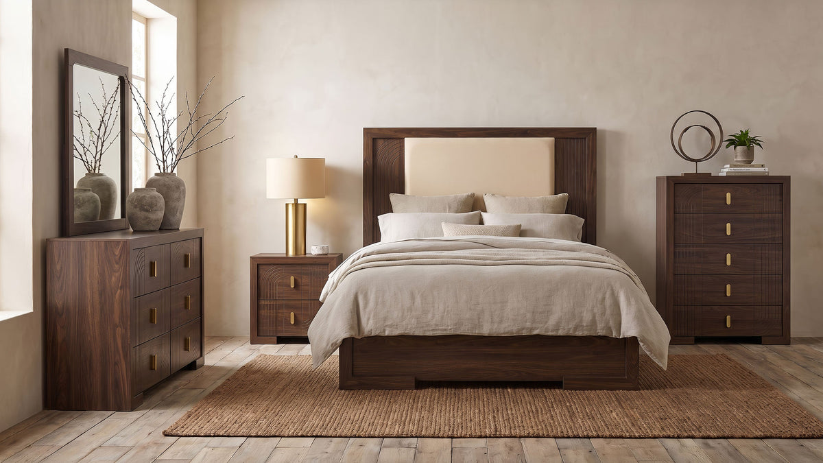 Etienne Square Dresser Mirror Walnut