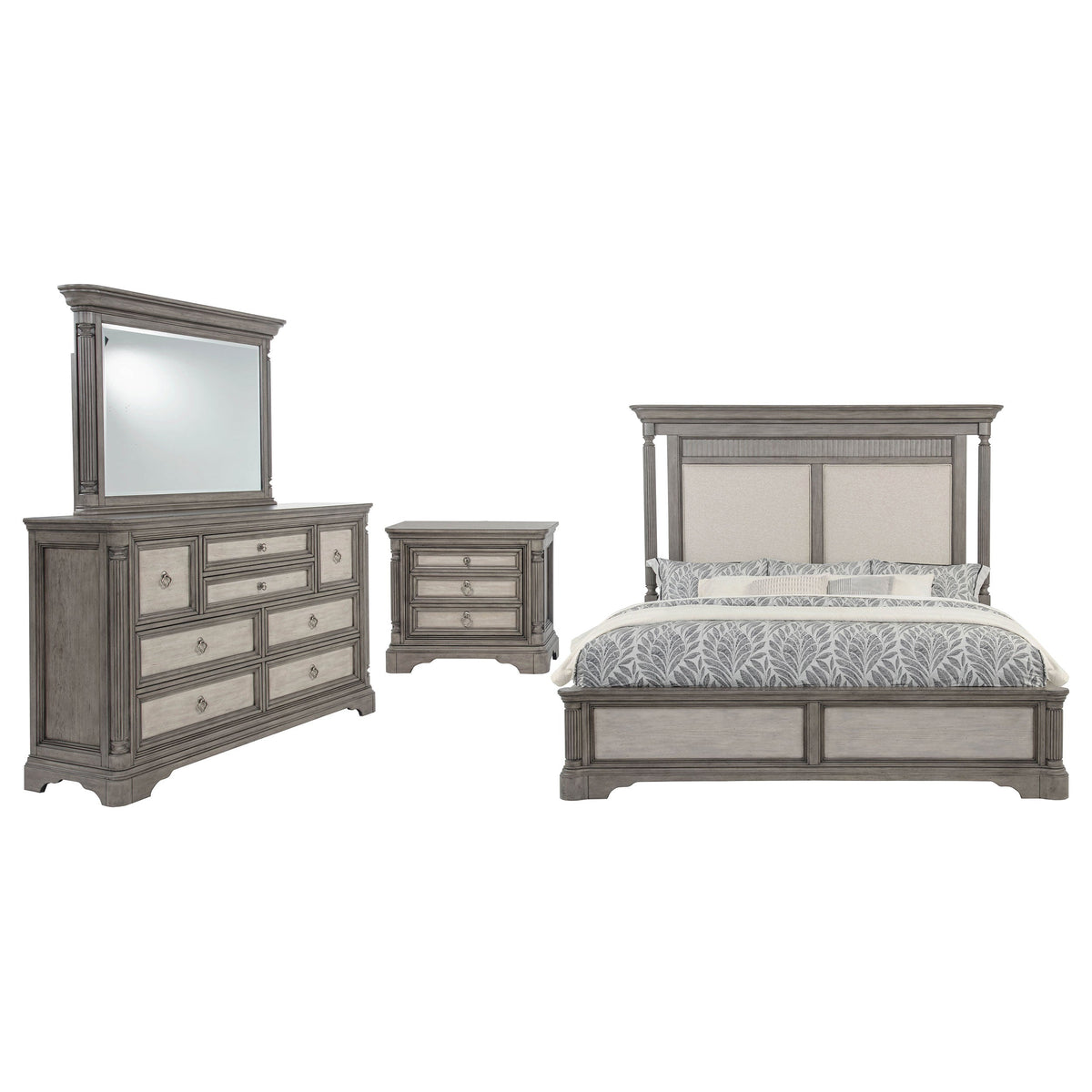 Cresswell 4-piece Bedroom Set Weathered Taupe