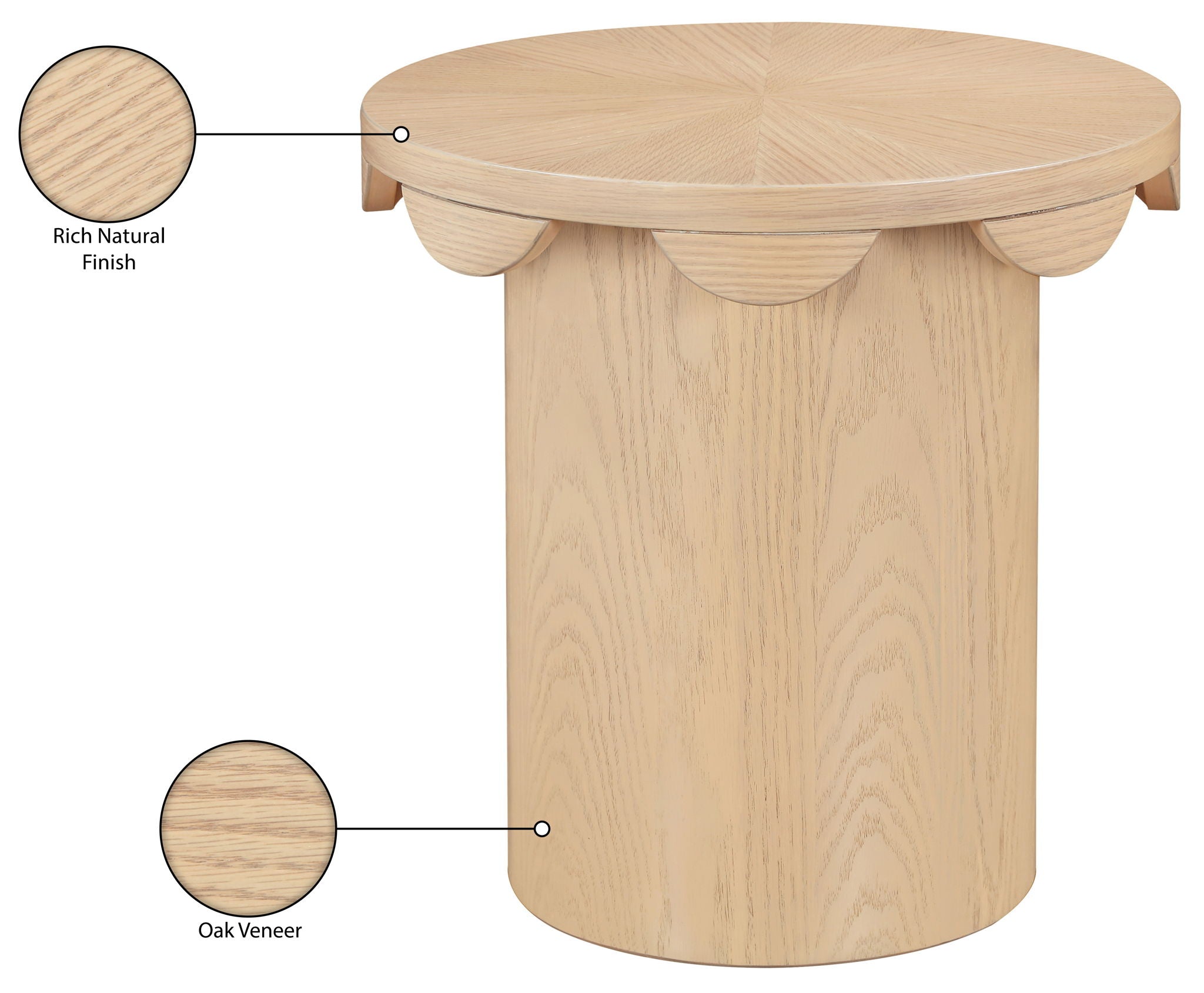 Dahlia - Oak Veneer Table