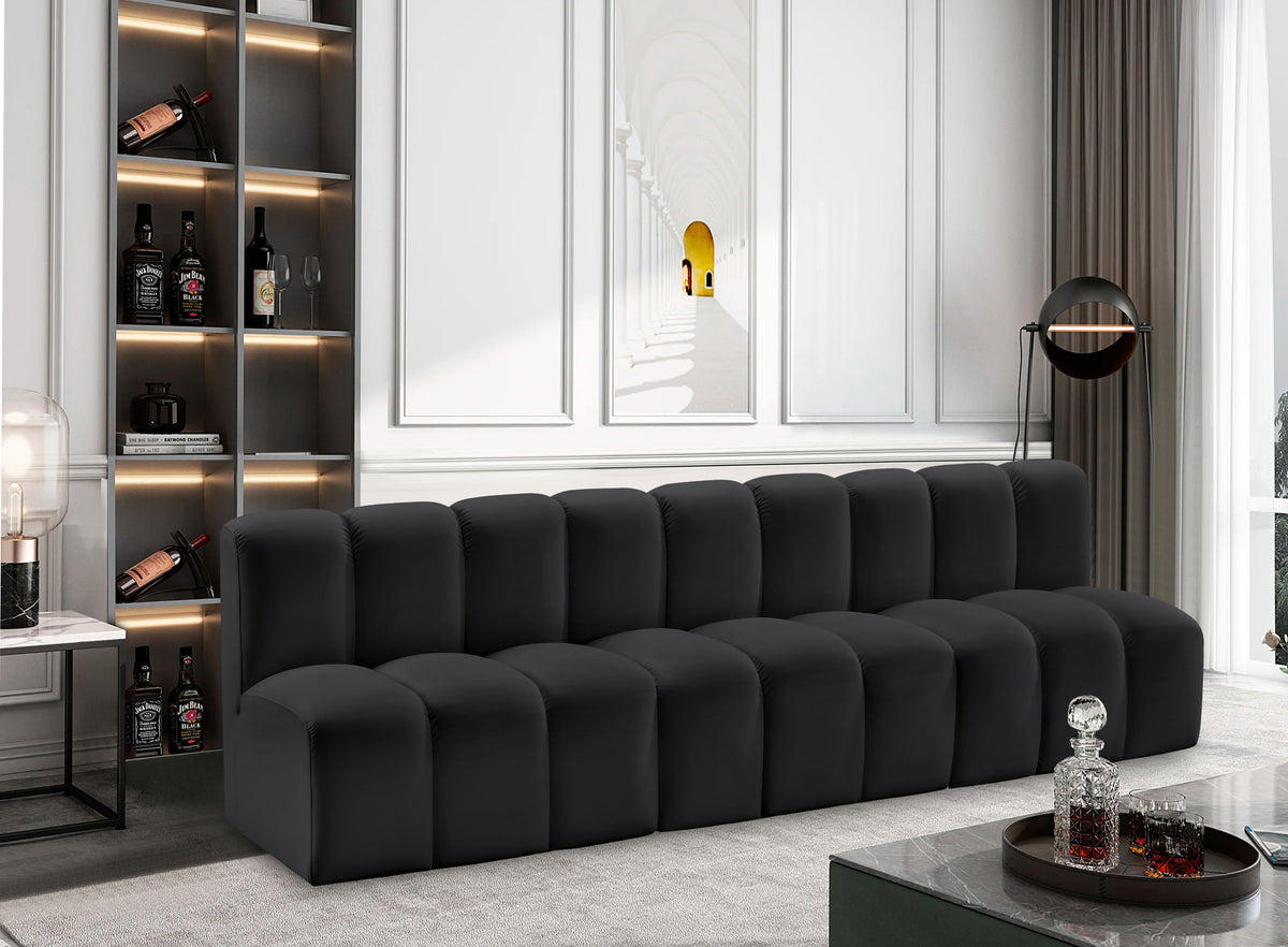 Arc - Faux Leather 3 Seats Modular Sofa
