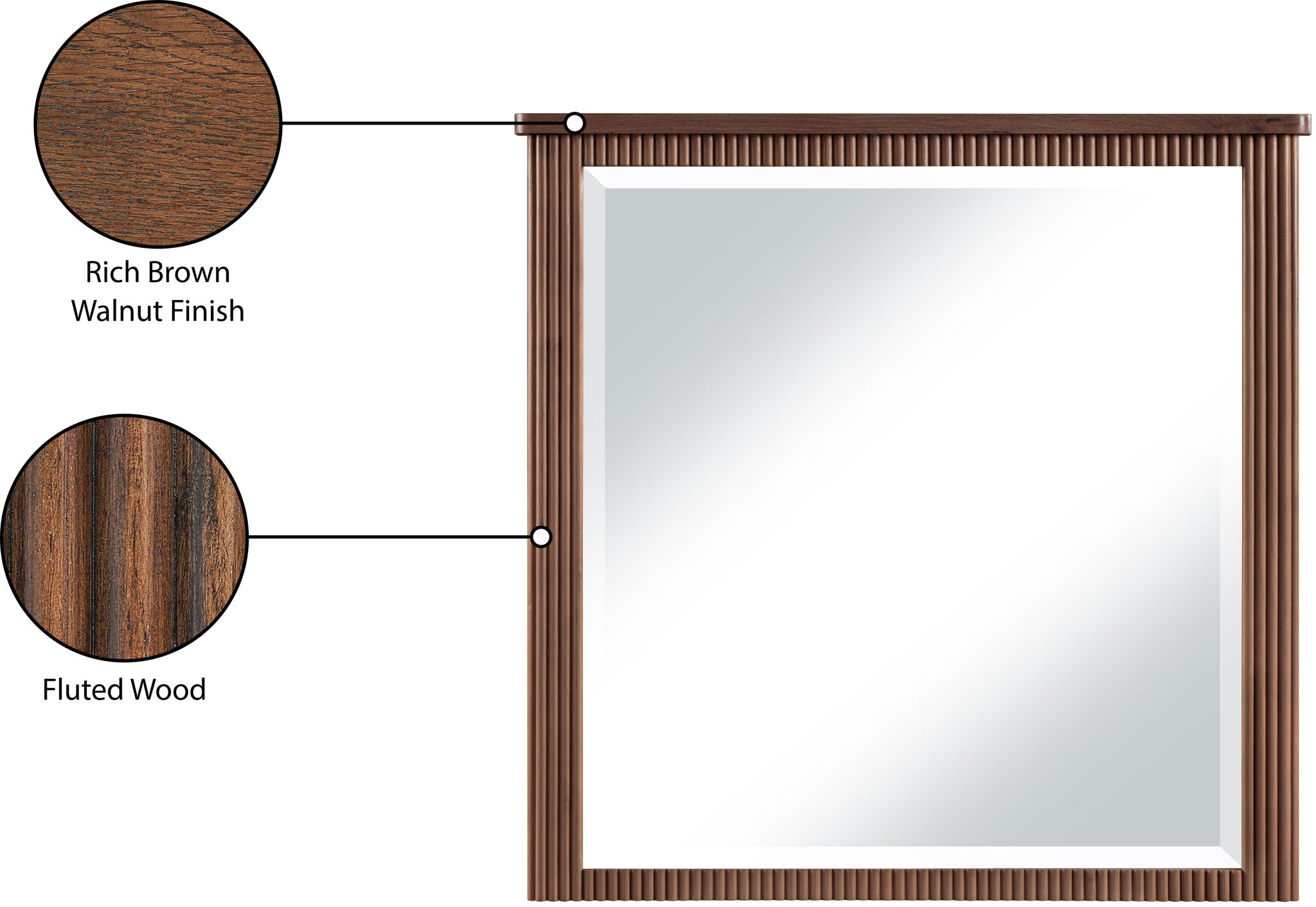 Astrid - Solid Wood And Oak Veneer Mirror