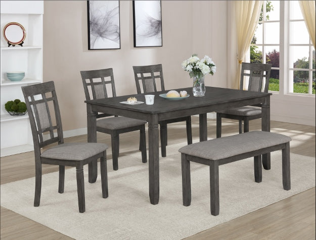 Paige 6-Pc Dinette Set With Bench