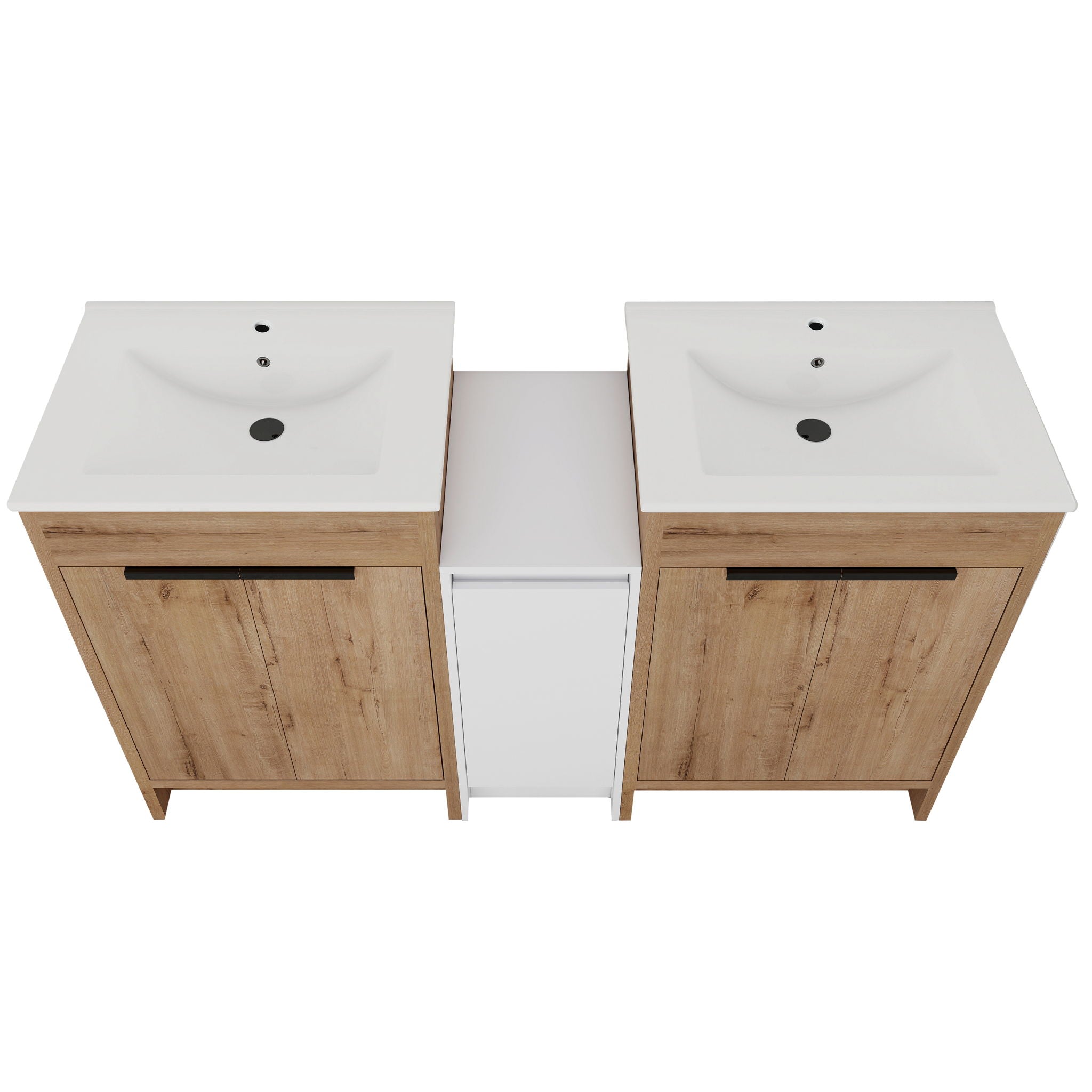 Freestanding Bathroom Vanity & Sink, Storage Cabinets, Soft Closing Doors