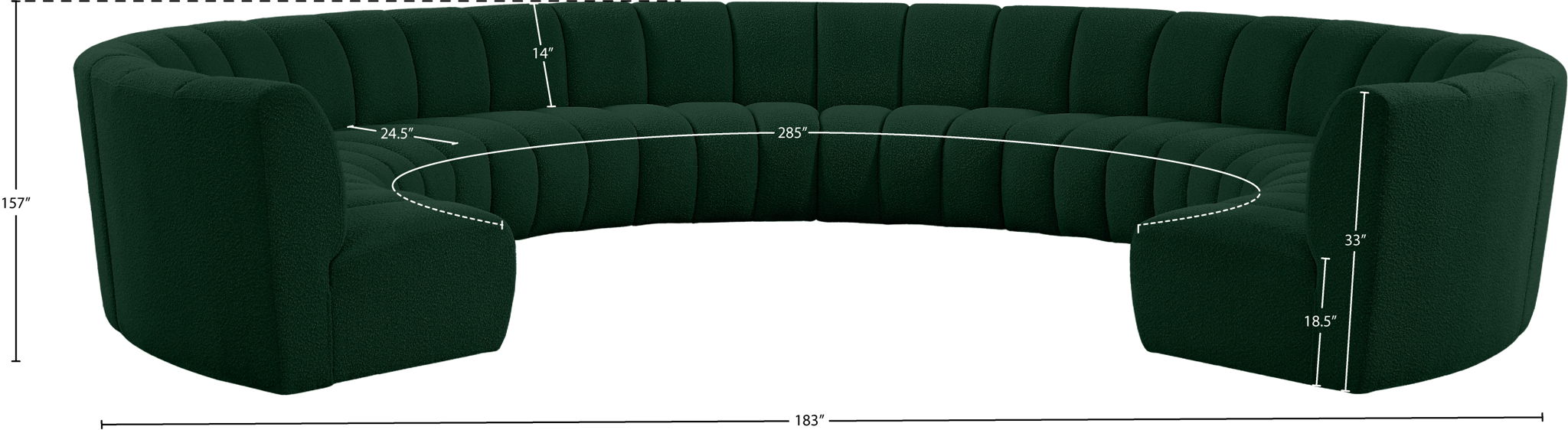 Infinity - 10 Piece Boucle Modular Sectional