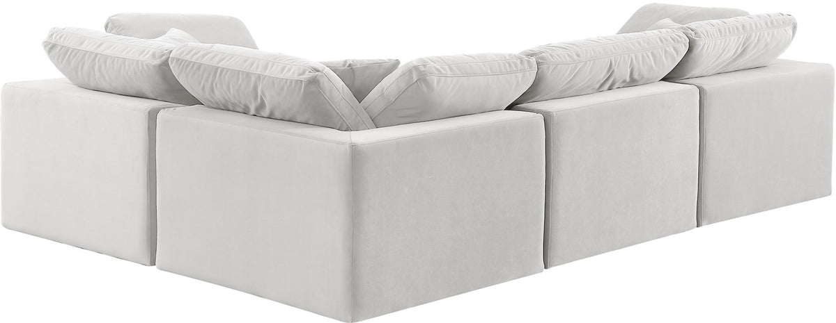 Comfy - 4 Piece Velvet Modular Sectional