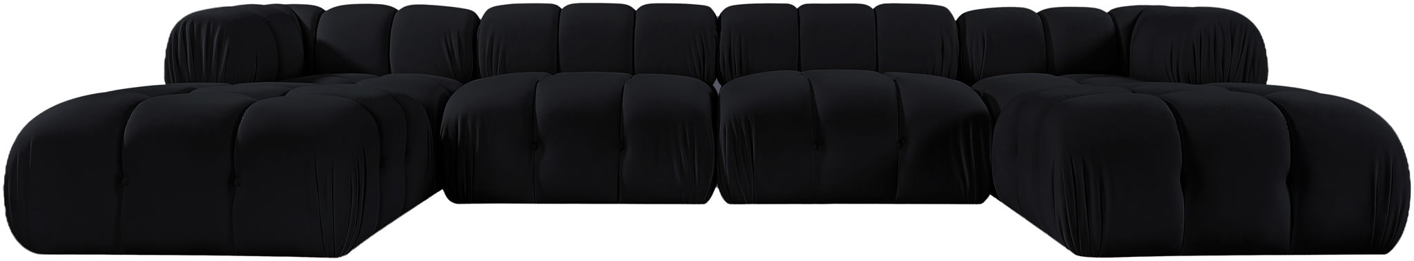 Orin - Velvet 6 Piece Modular Double Chaise Sectional