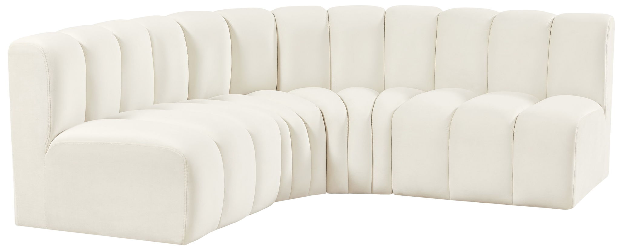 Arc - Velvet 4 Piece Corner Modular Sofa