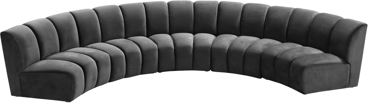 Infinity - 5 Piece Velvet Modular Sectional