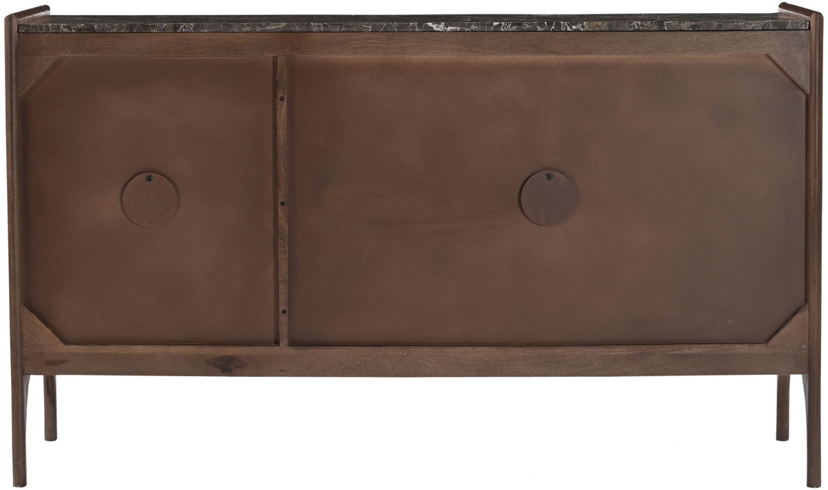 Veya - 57" Genuine Marble And Mango Wood Sideboard / Buffet