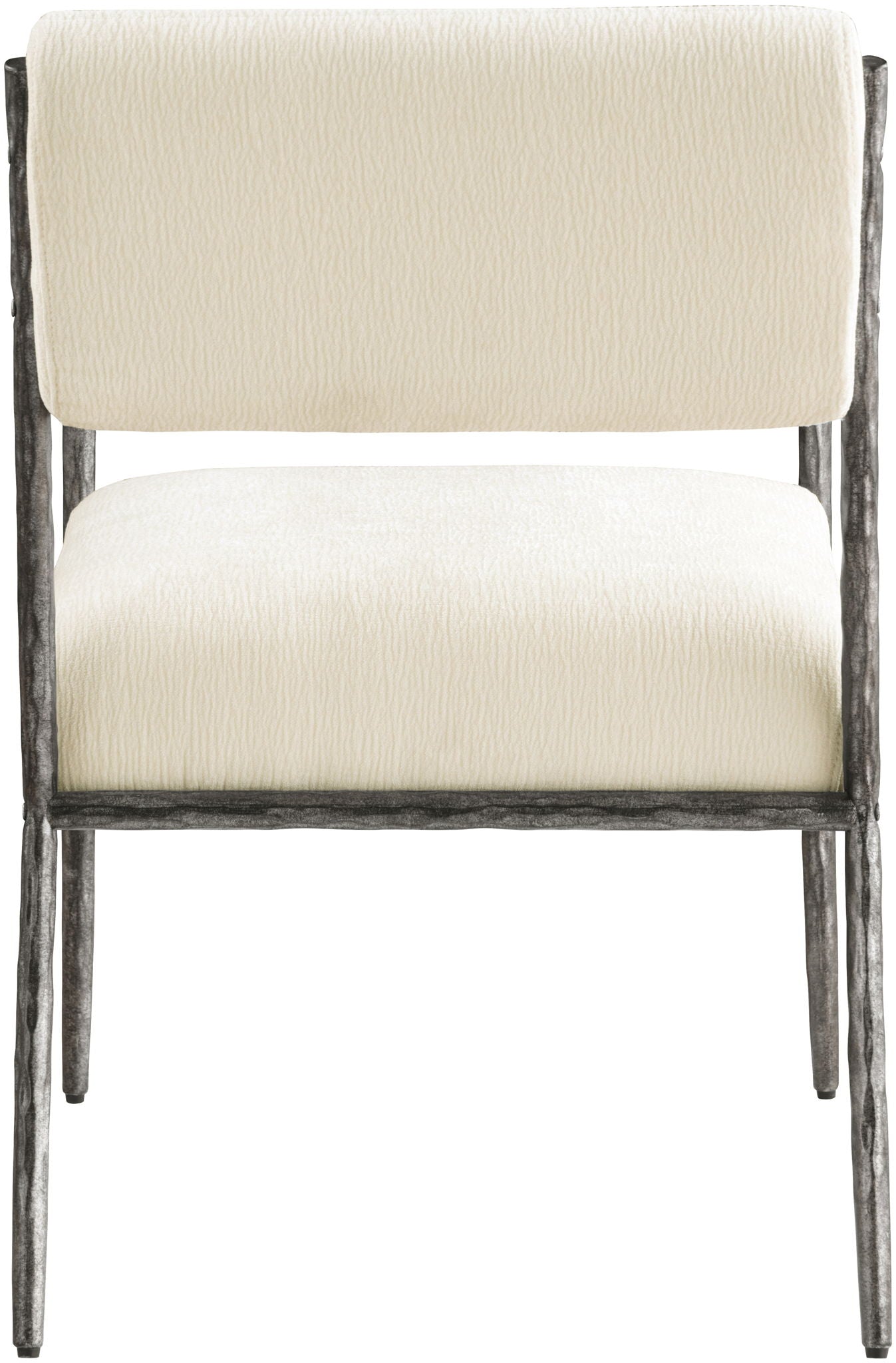 Bastille - Upholstered Dining Arm Chair (Set of 2) - Silver Frame