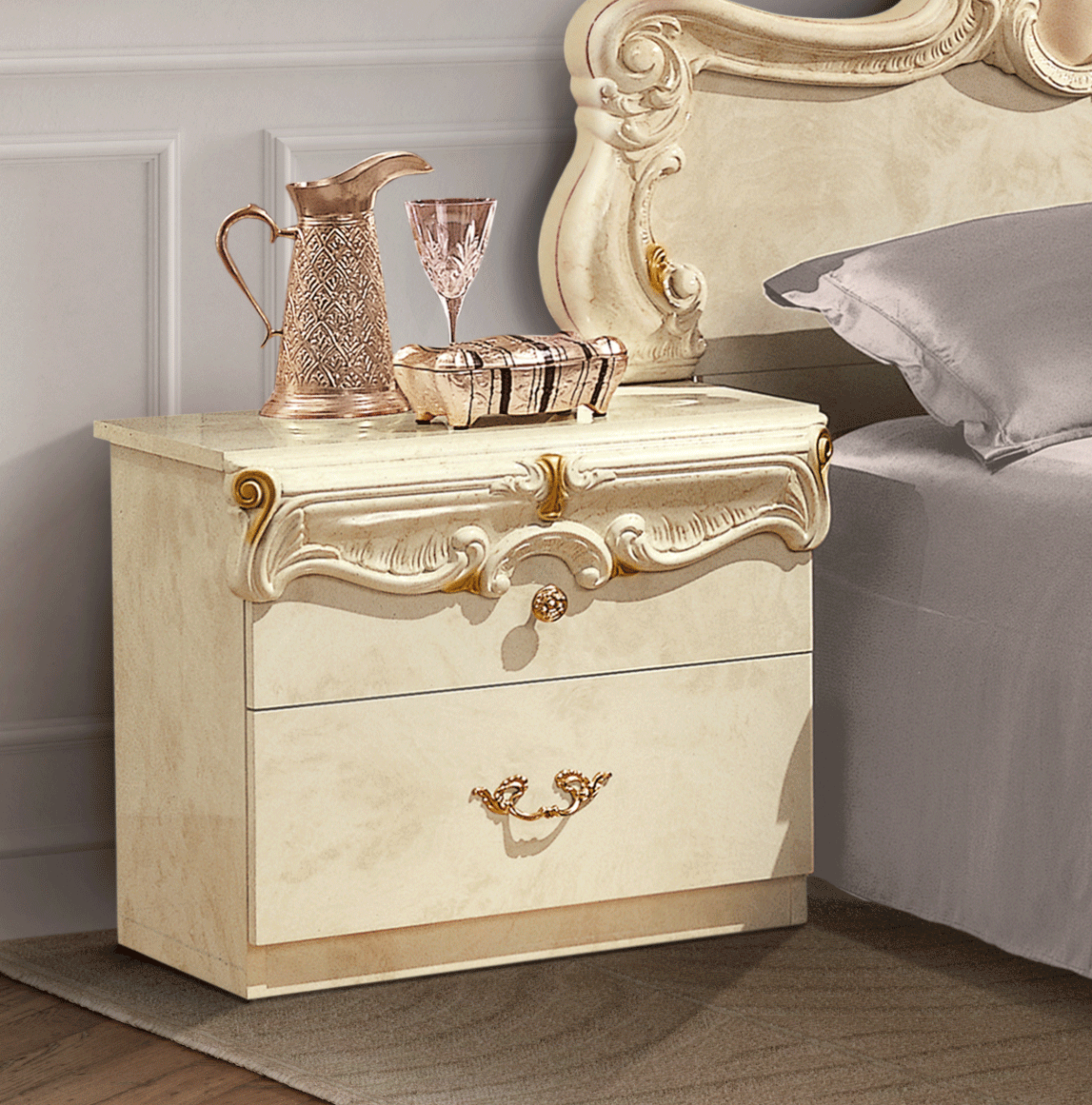 Barocco Ivory Nightstand