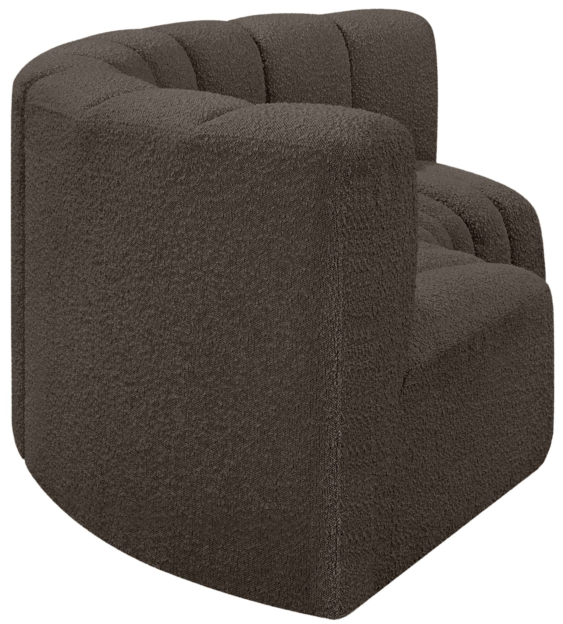 Arc - Boucle Fabric 3 Piece Modular U-Shaped Sofa